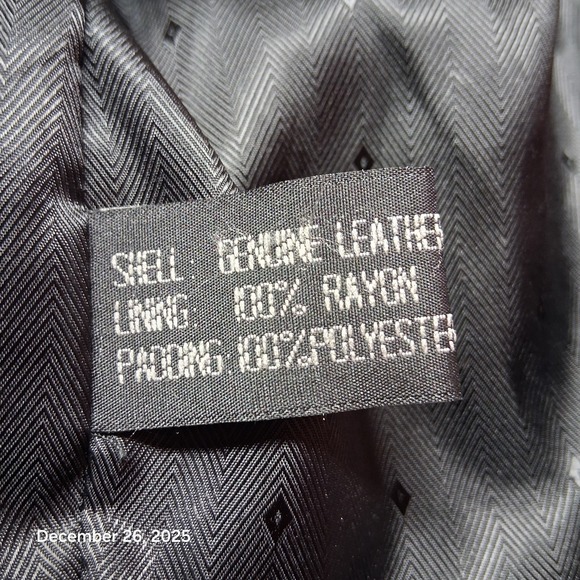 VTG EUC Hunting Horse Black Lined Leather Jacket Size 2XL Heavyweight Italian - Picture 13 of 14